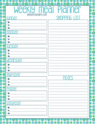 FREE Printable Recipe Card, Meal Planner and Kitchen Labels