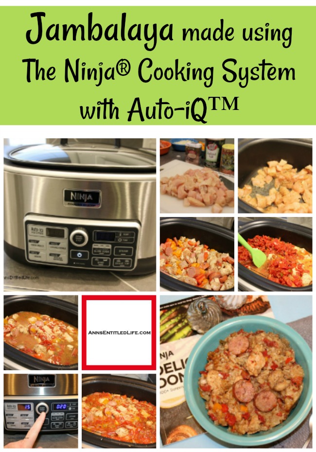 (ad) Jambalaya made with the Ninja® Cooking System with Auto-iQ™. #NinjaDeliciousDoneEasy #NinjaPartner Come read about the wonderful Ninja® Cooking System with Auto-iQ™! Great cooking functions, easy to follow recipes, and the chance to win one of 20 being offered through their giveaway (now through 12/31/17).