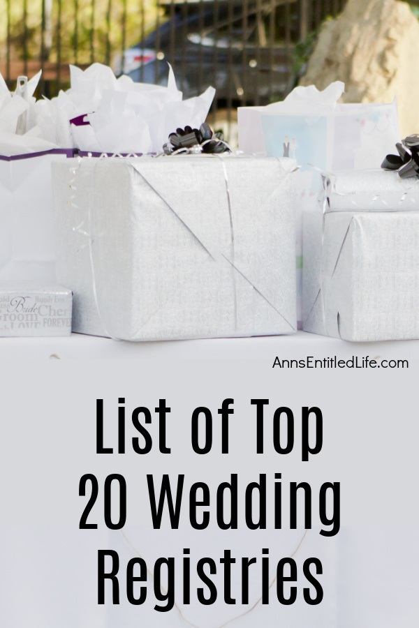 List of Top 20 Wedding Registries