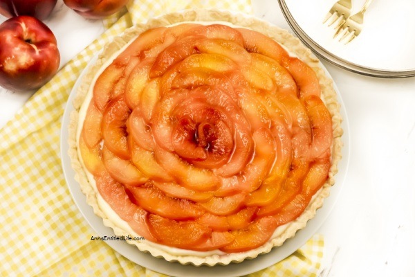 Nectarine Tart Recipe. This beautiful nectarine dessert is a rich, smooth, and delicious fruit dessert that will quickly become a family favorite. If you have an abundance of nectarines, this nectarine tart recipe is a great way to put them to good use.