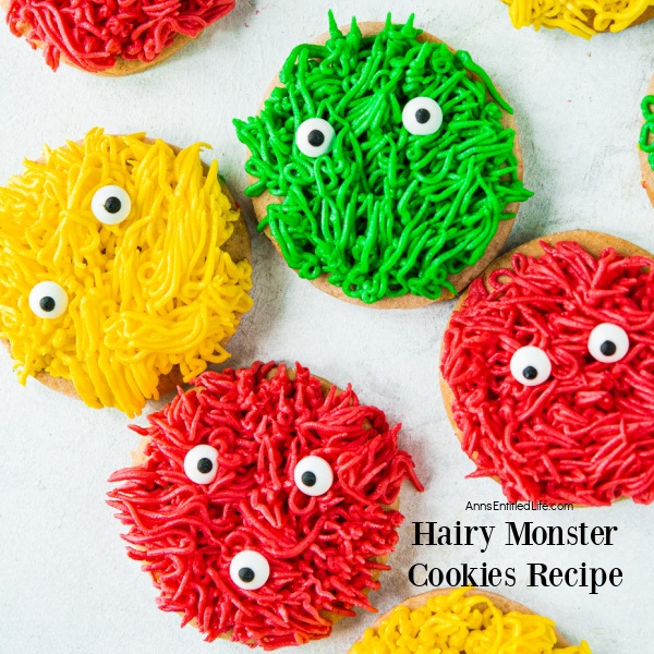 Hairy Monster Cookies Recipe | Halloween Delights. Get ready for Halloween with this hair-raising recipe for Hairy Monster Cookies. Learn how to create these ghoulishly delightful treats that will enchant your taste buds and thrill your guests. Perfect for adding a touch of adorable and spooky fun to your celebrations!