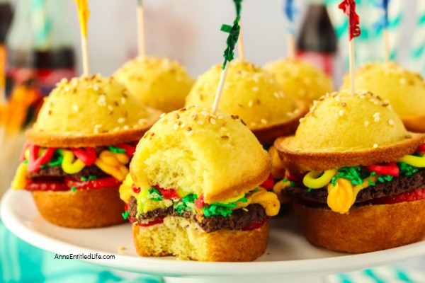 Hamburger Cupcakes Recipe | Easy How to Make Directions. These cupcakes that look like hamburgers are absolutely adorable and surprisingly easy to make. Soft, pillowy, golden cupcakes, baked to perfection, filled with brownies, coconut, fresh strawberries and frosting. These hamburger cupcakes are a perfect addition for any get-together.