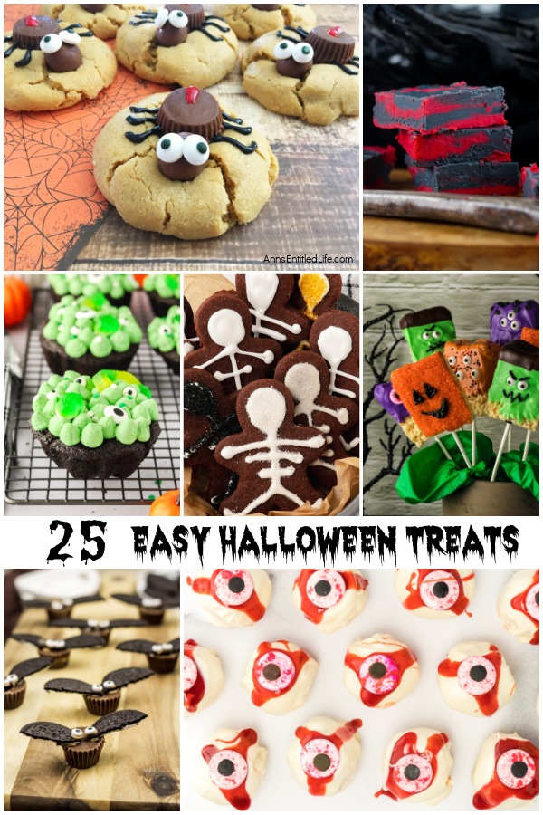 collage of Halloween treats