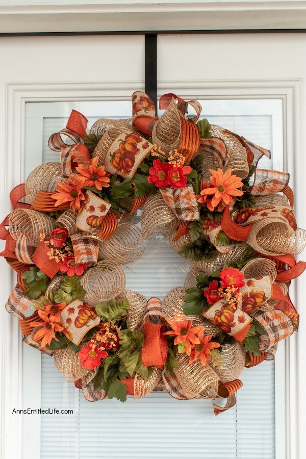 Autumn Deco Mesh Wreath | Easy to Make DIY Tutorial. With this simple DIY tutorial, you can create a stunning autumn deco mesh wreath. It's perfect for adding a festive touch to your home decor this fall season.