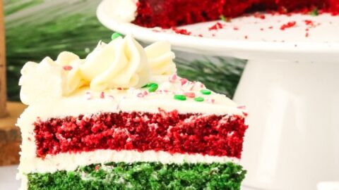 Red & Green Velvet Christmas Layer Cake Recipe