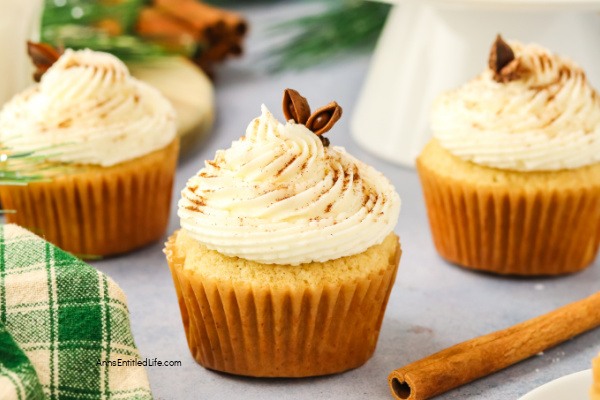 Homemade Eggnog Cupcakes with Eggnog Frosting Recipe. Bake festive eggnog cupcakes topped with rich eggnog frosting. Perfect for holiday gatherings, this easy recipe blends warm spices and creamy flavors everyone will love.